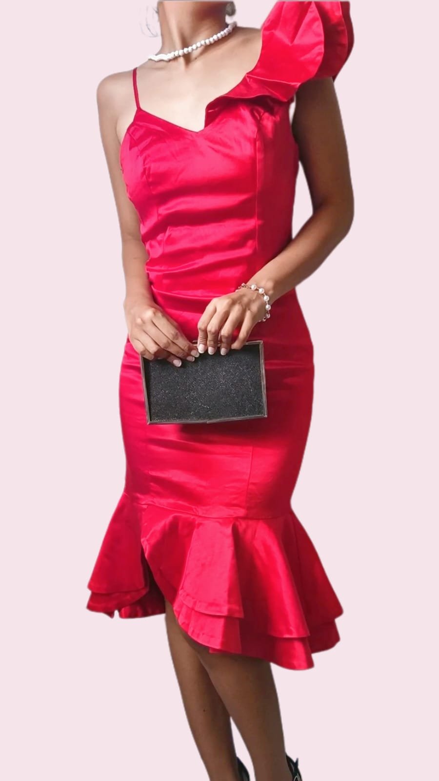 vestido de fiesta rojo satinado sirena studio f vestido de fiesta rojo satinado sirena studio f