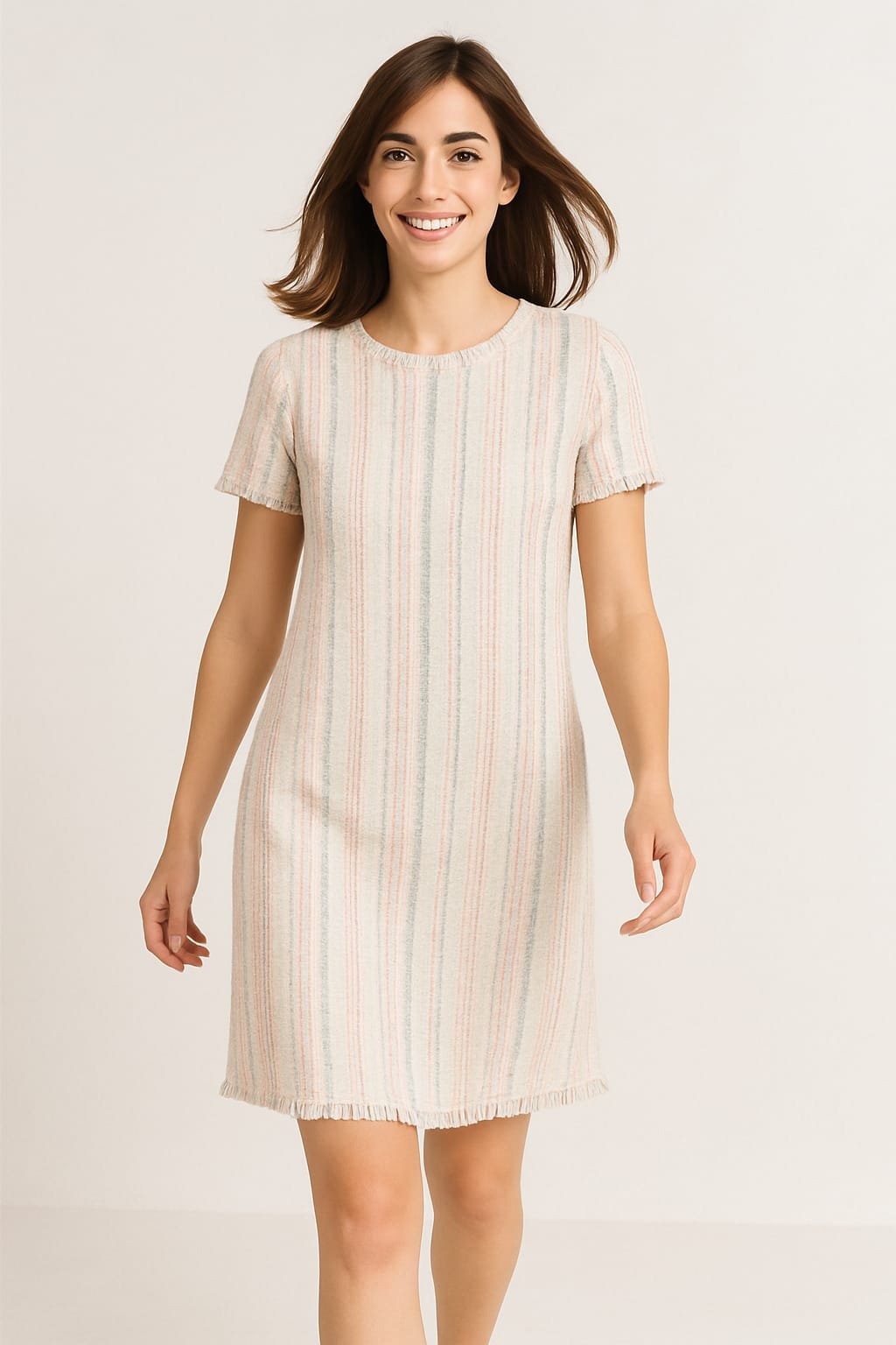 vestido de rayas verticales studio f vestido de rayas verticales studio f