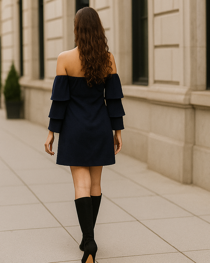 vestido elegante corte recto studio f vestido elegante corte recto studio f