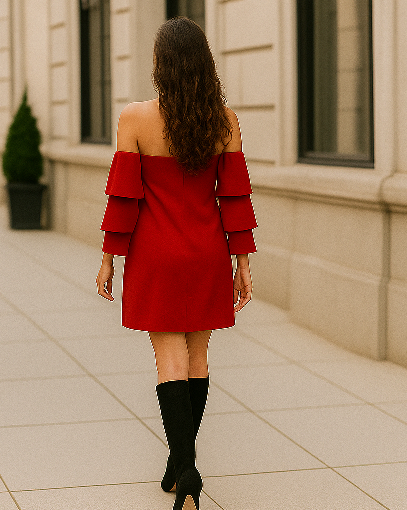 vestido elegante corte recto studio f vestido elegante corte recto studio f