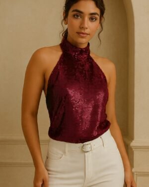 bodi de lentejuelas burdeos studio f