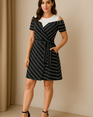 vestido ejecutivo a rayas ela