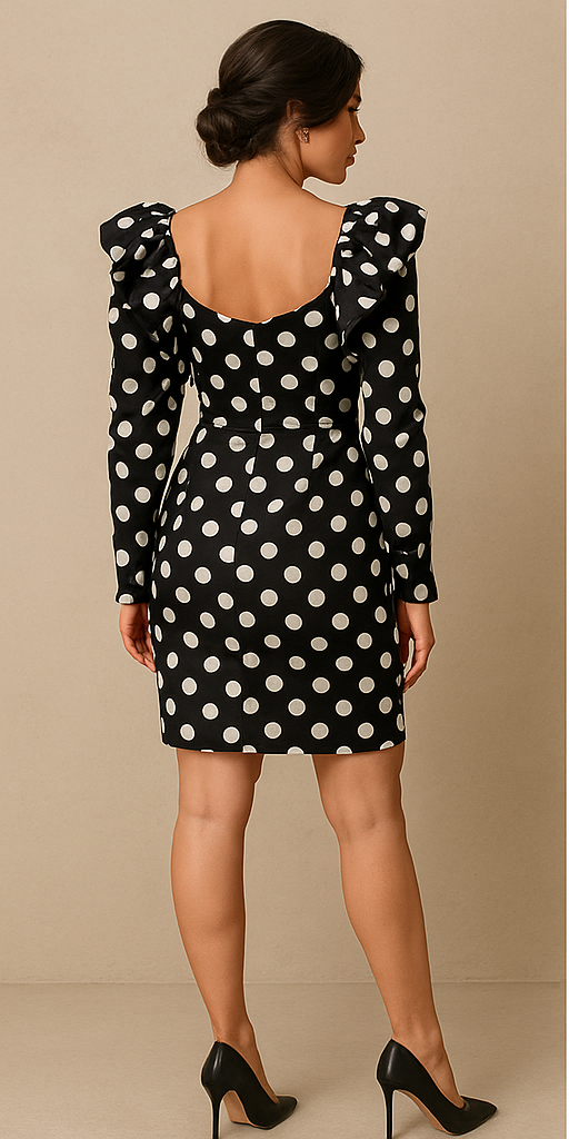 vestido de lunares elegante studio f vestido de lunares elegante studio f