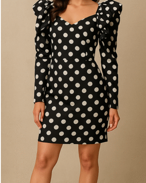 vestido de lunares elegante studio f