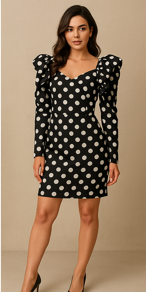 vestido de lunares elegante studio f vestido de lunares elegante studio f